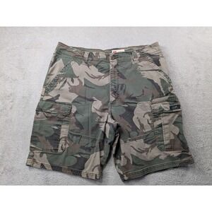 Wrangler Mens Relaxed Fit Camo Cargo Shorts Green Brown 38 60AAWGB 191683087959